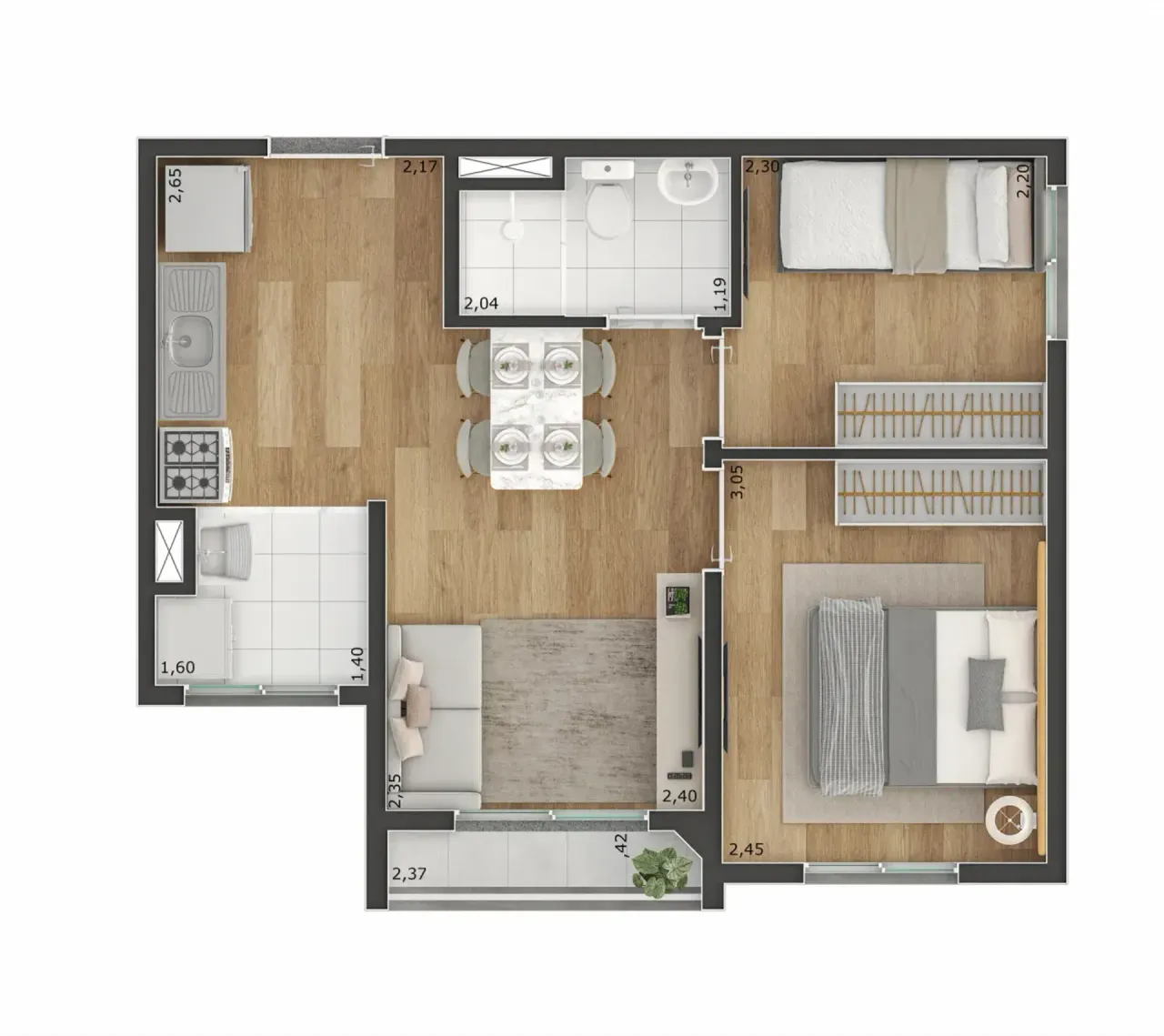 PLANTA 37m²