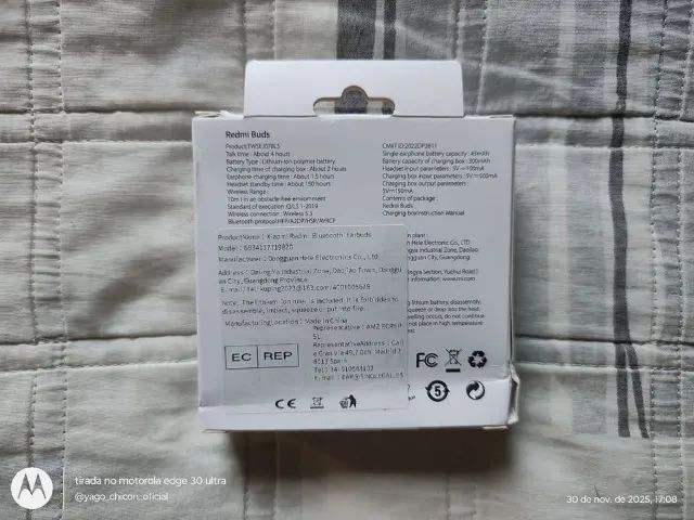 fone xiaomi redmi buds - Foto 2