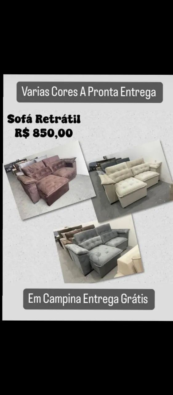 Sofá retrátil duplo corte novo direto de fábrica. - Foto 5