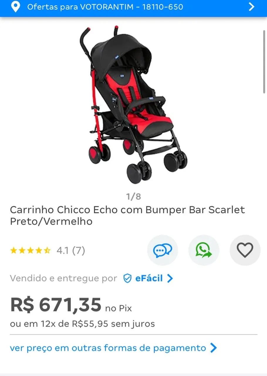 Carrinho Chicco Echo Bumper Bar  - Foto 3