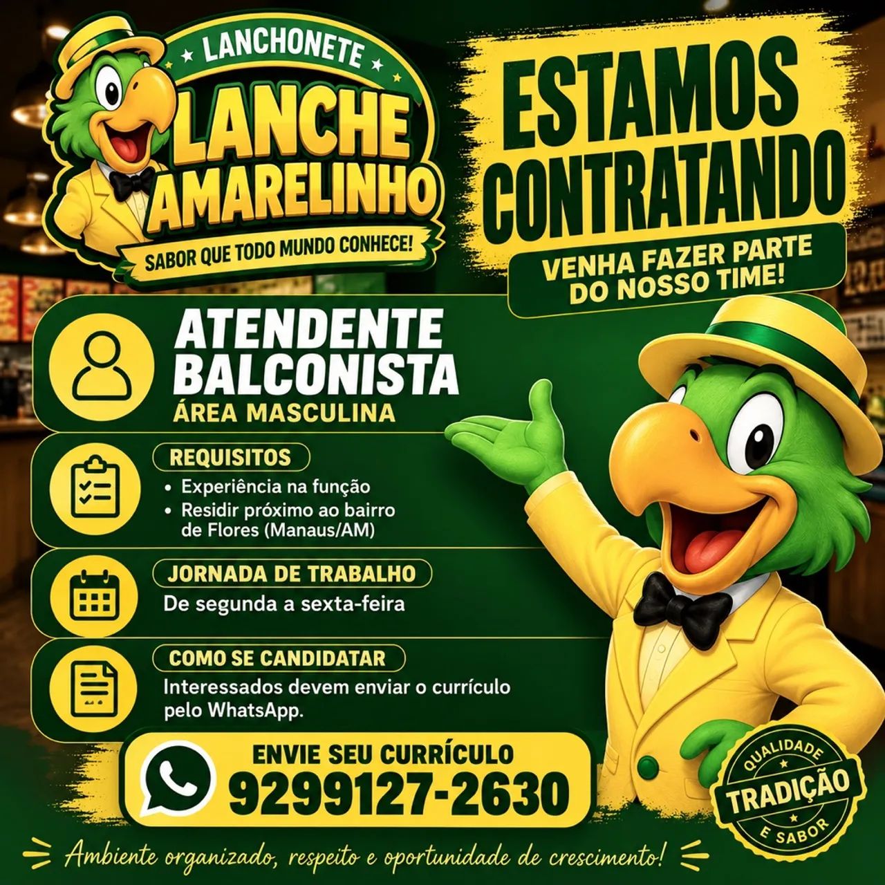 OPORTUNIDADE DE TRABALHO 
