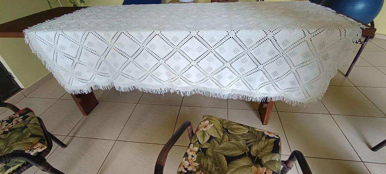Colcha de crochê casal antiga  - Foto 5