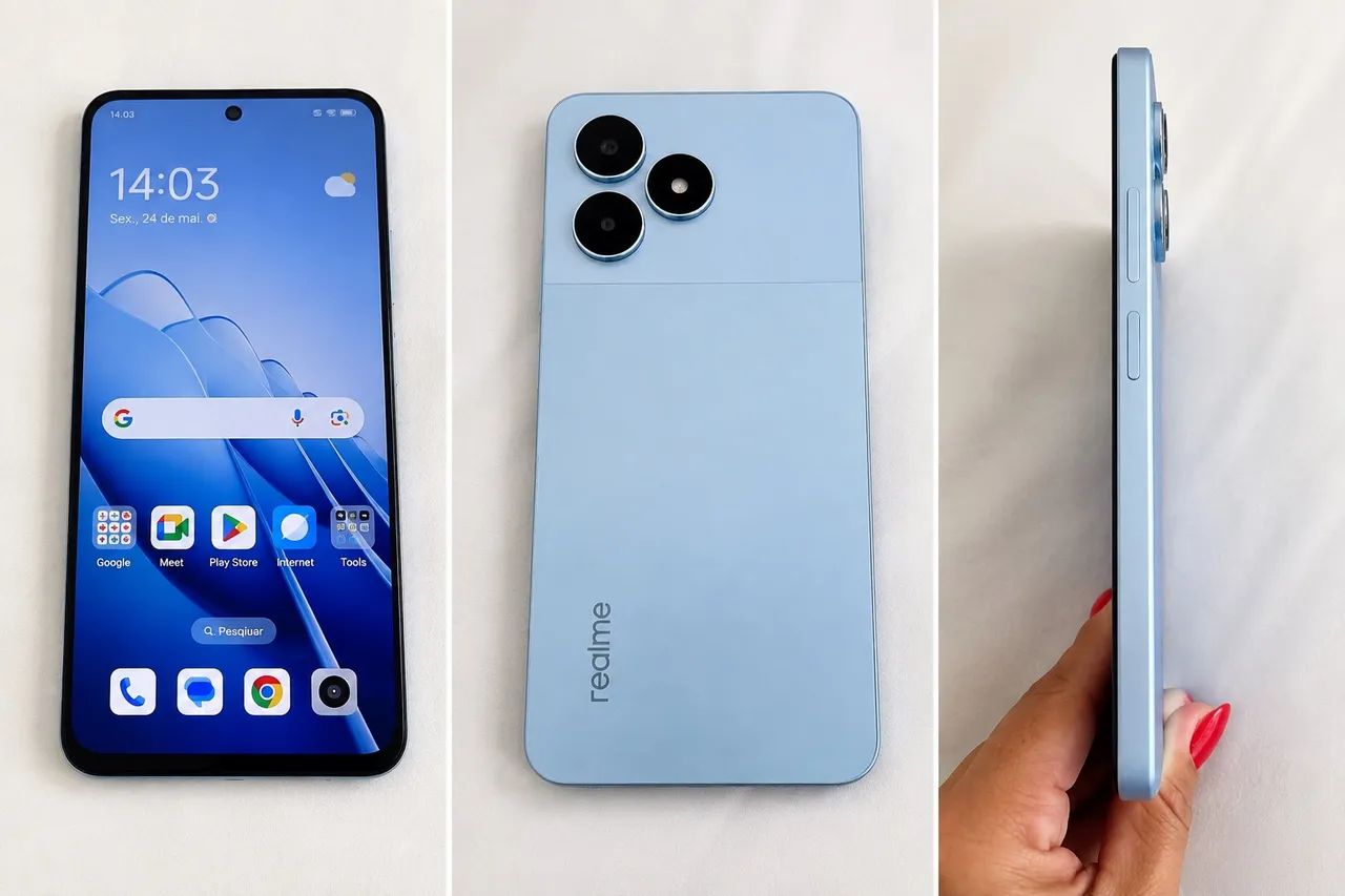 Celular Realme Azul - Excelente Estado - Câmera Tripla - Top!