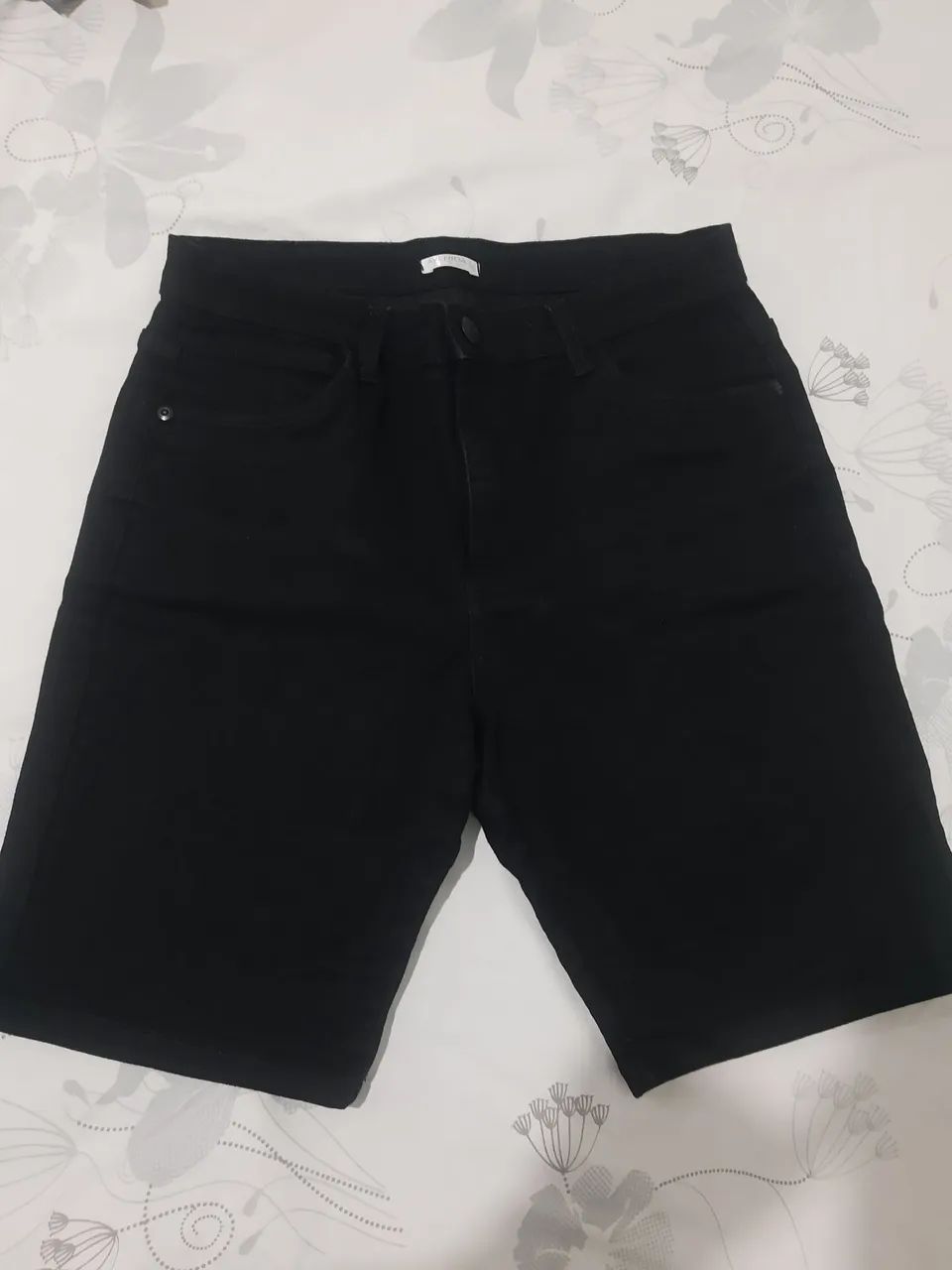 Bermuda Jeans Preta 