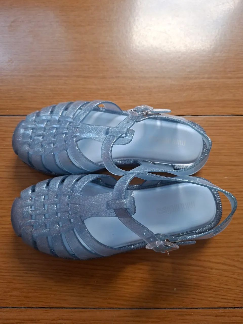 Sandália Mini Melissa Azul com gliter  - Foto 2