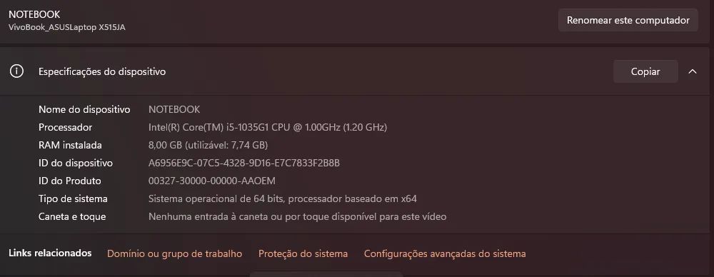 Notebook ASUS X515JA | i5 10ª Geração | 8GB RAM | Excelente Estado - Foto 3