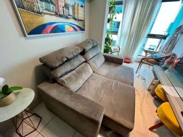 Sofá retrátil e reclináveis, três lugares, usado - Foto 3