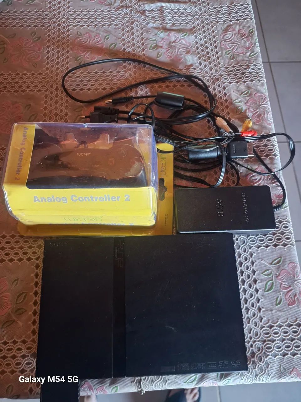 PS2 SLIM DESBLOQUEADO COM CONTROLE NOVO TODOS OS CABOS JOGOS GARANTIA 90 DIAS..