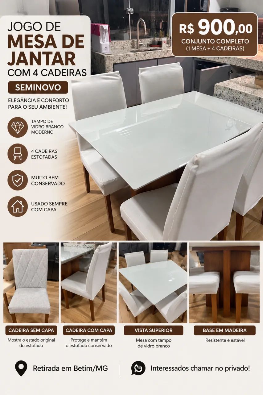Mesa 04 cadeiras 