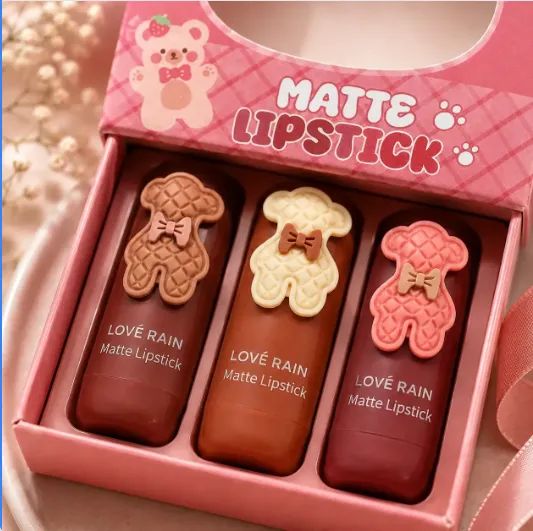 Kit 03 Batom Love Rain Matte Cremoso