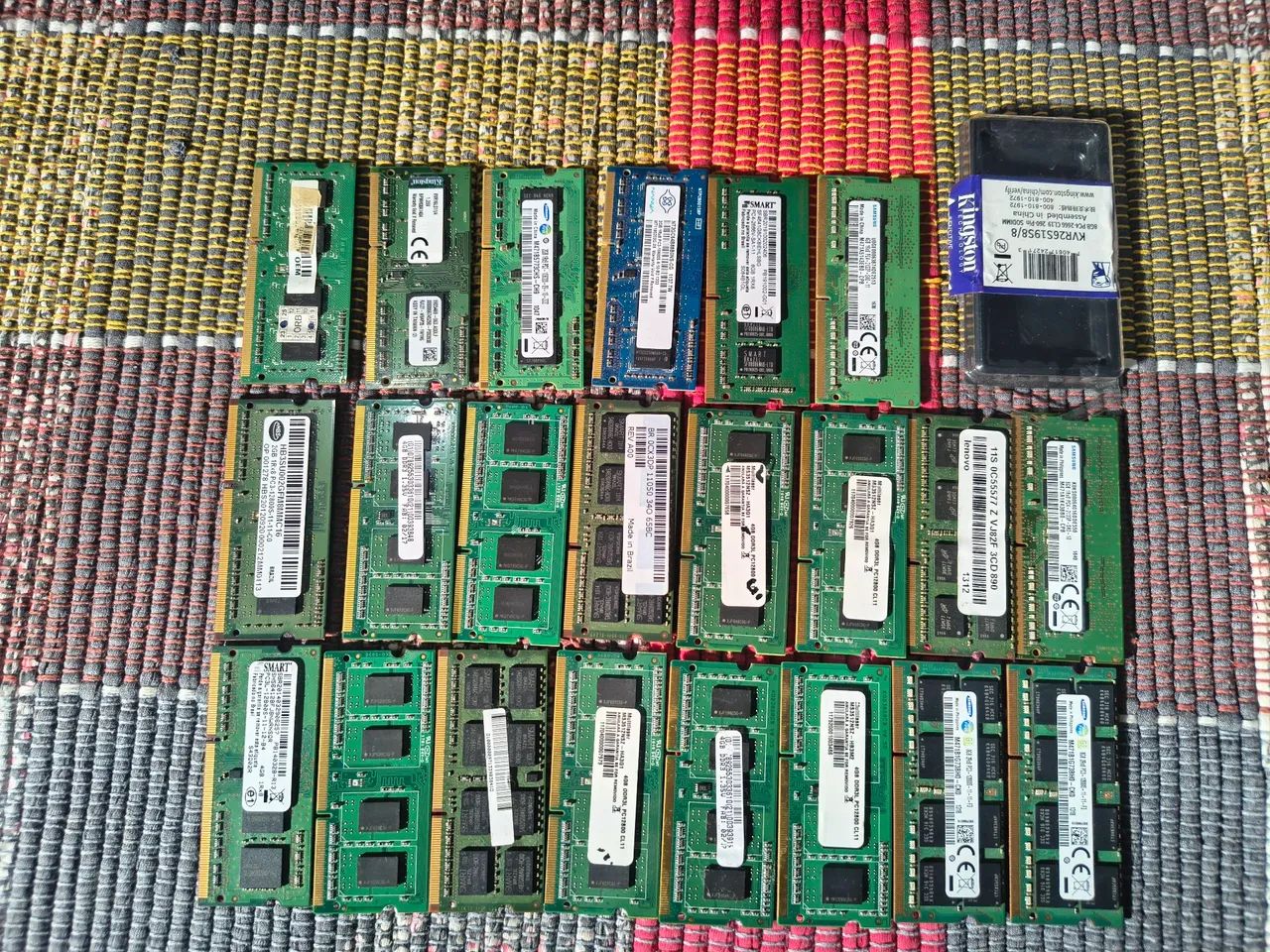 Lote de memórias para notebook 
