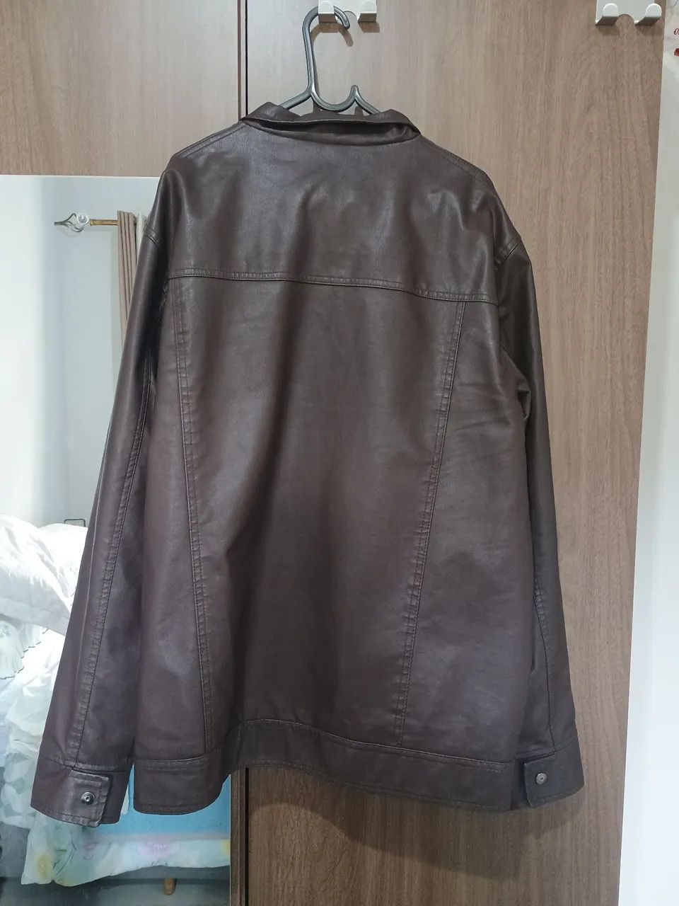Jaqueta de couro PU Masculina GG - Foto 3