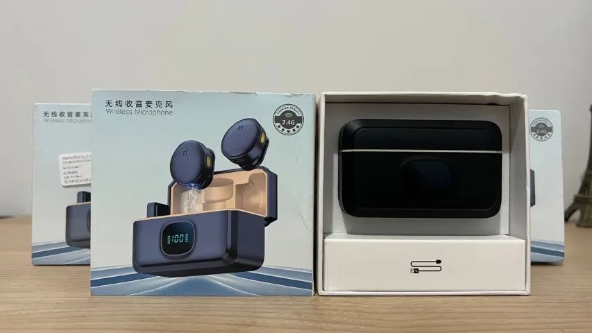 Lapela dupla sem fio - Microfone de lapela magnético  - Garantia - Foto 2