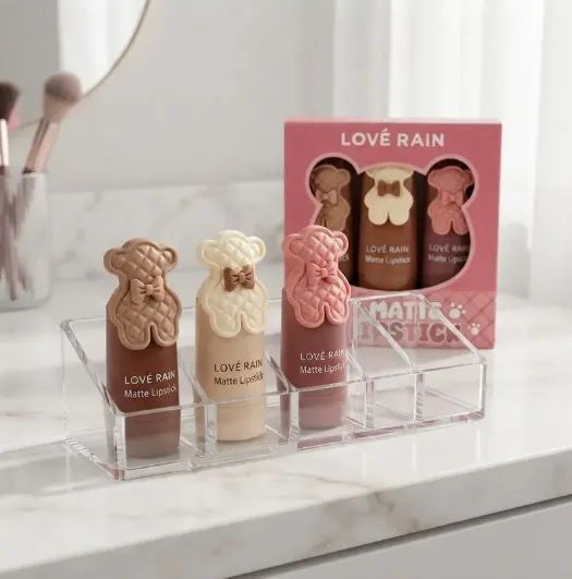 Kit 03 Batom Love Rain Matte Cremoso - Foto 5