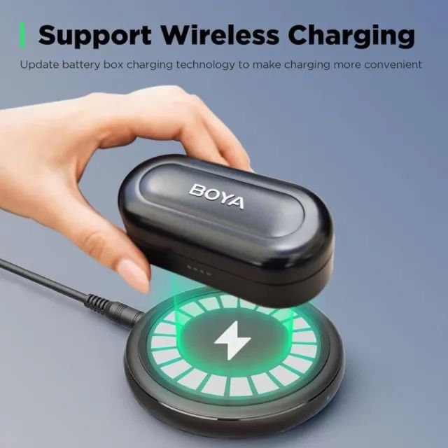 Sistema Microfone Sem Fio Boya Omic-U USB-C Lapela Preto - Foto 5