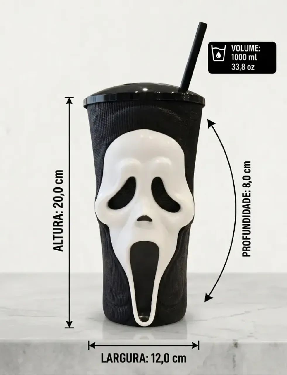 Copo Premium  Pânico 7 Ghostface Cinemark Original 2026 Lacrado - Foto 4