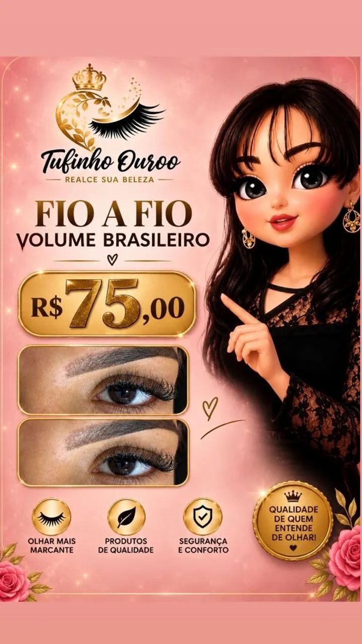 Cílios coroado-ouro verde 