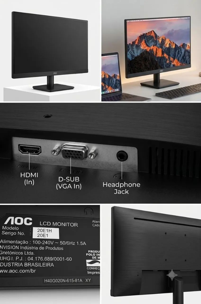 monitor AOC 19.5 polegadas 