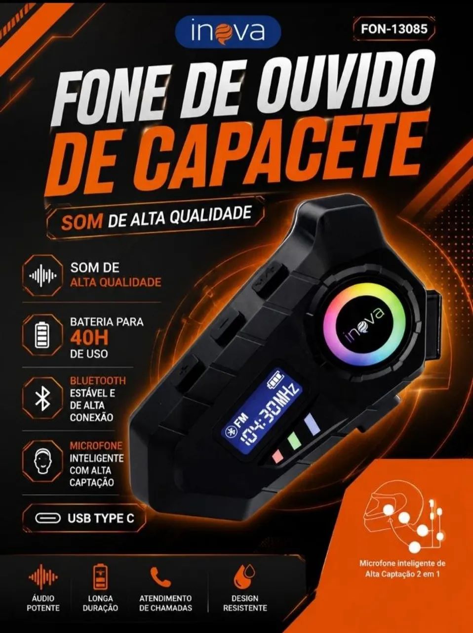 Fone de capacete novidade 