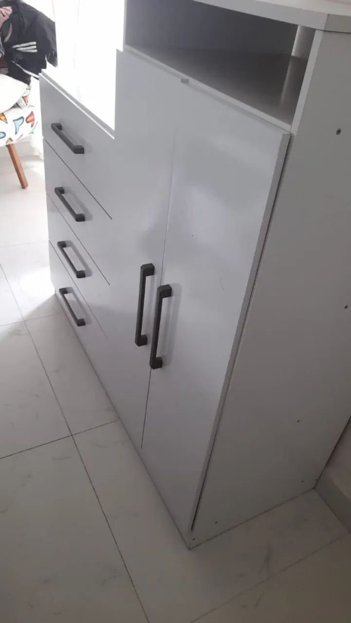 Comoda , mini guarda roupas 4 gavetas branco - Foto 4