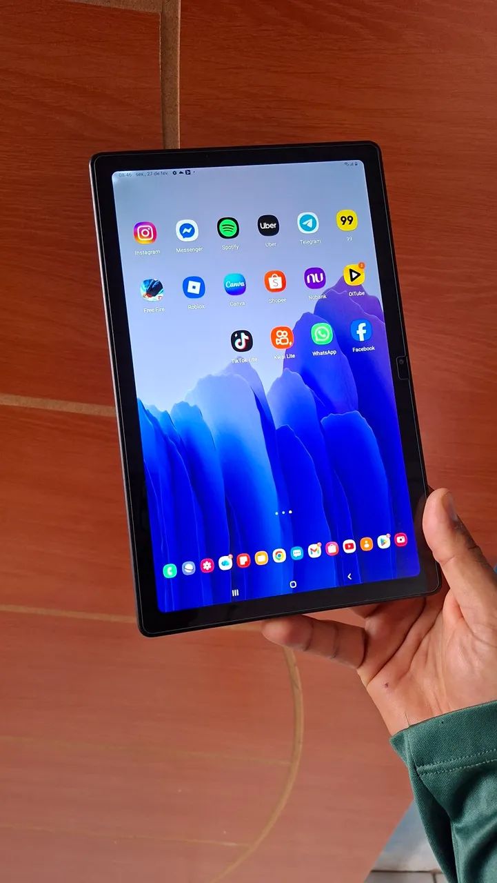 Tab A7 Tablet Samsung 10 pole 64Gbs Chip4G Faz Ligacao (Manchinha no Cantinho da tela) - Foto 2