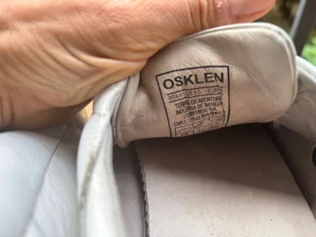 tênis couro osklen branco masculino - Foto 5