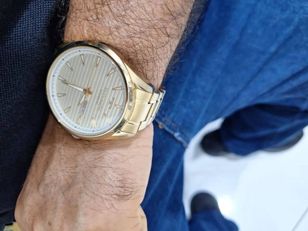 RELÓGIO TECHNOS AUTOMÁTICO DOURADO  - Foto 3