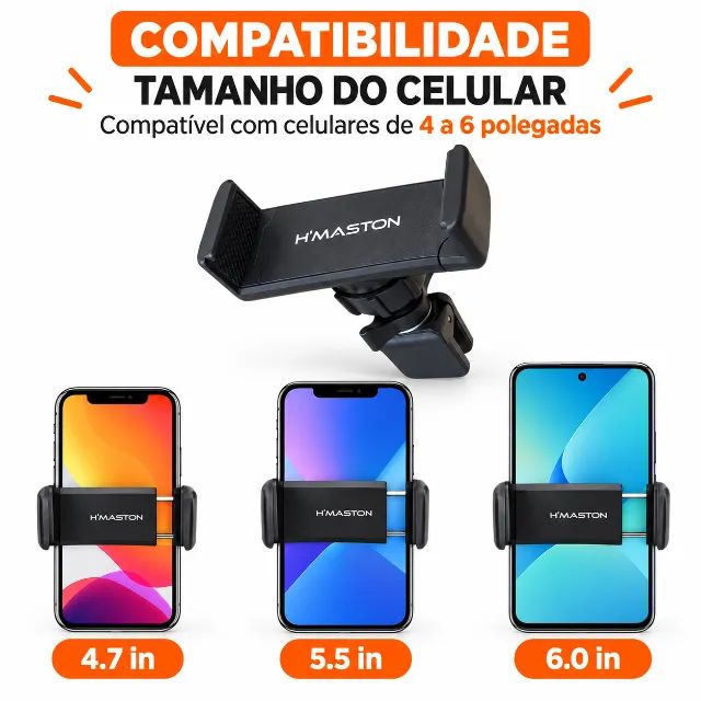 Suporte Veicular H'Maston para Celular 360° - Saída de Ar - Foto 4