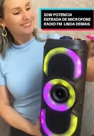 Caixa de som RGB 50W grande  - Foto 3