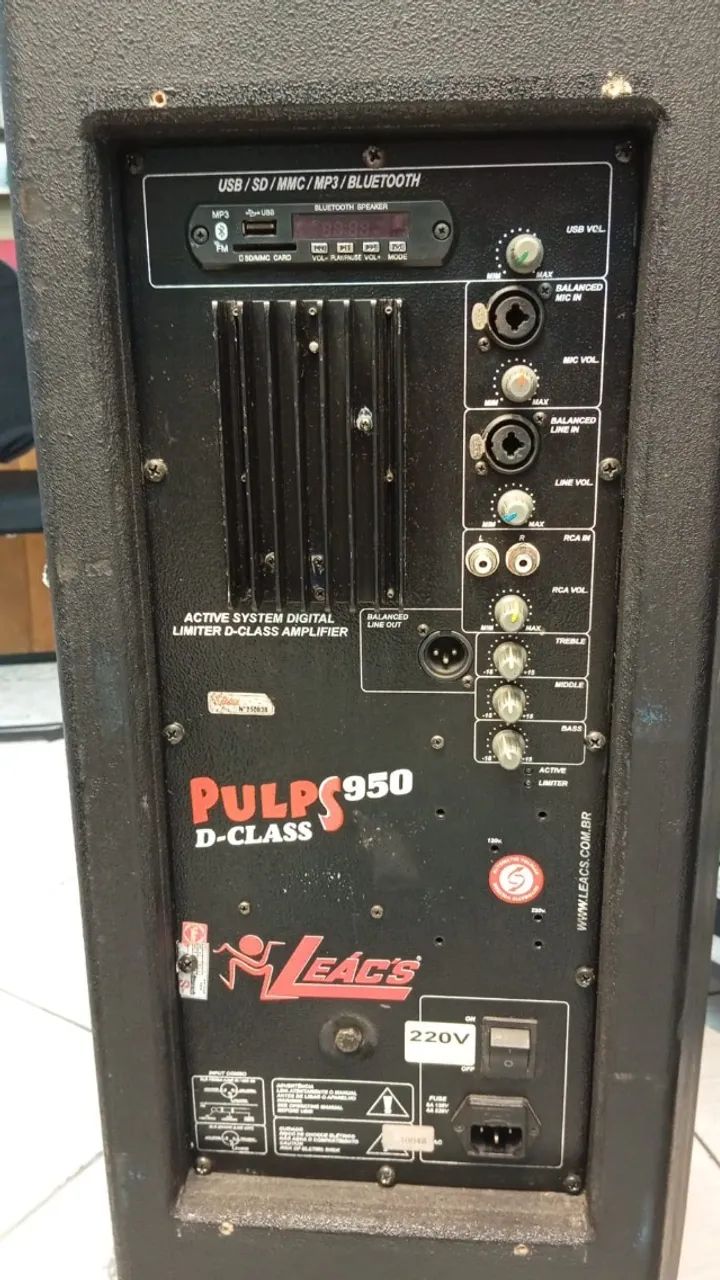 CAIXA ATIVA DUPLA 15 POLEGADAS MARCA : LEACS MOD: PULPS 950 D-CLASS - Foto 2