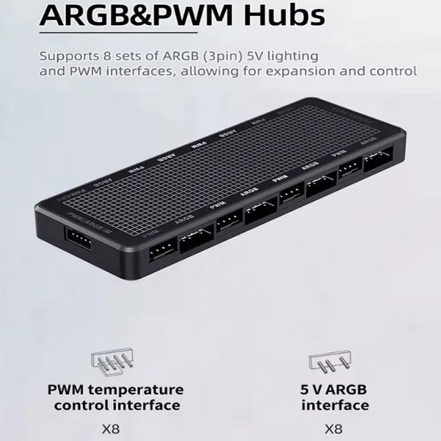 Controladora TEUCER Argb, Pwm, 8+8 Portas, 5V 3pin, 12x 4,90 - Foto 3
