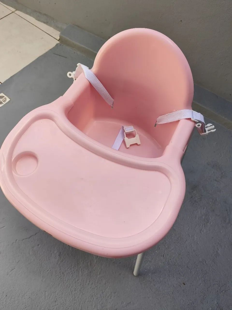 Cadeira de alimentação bebê rosa  - Foto 3