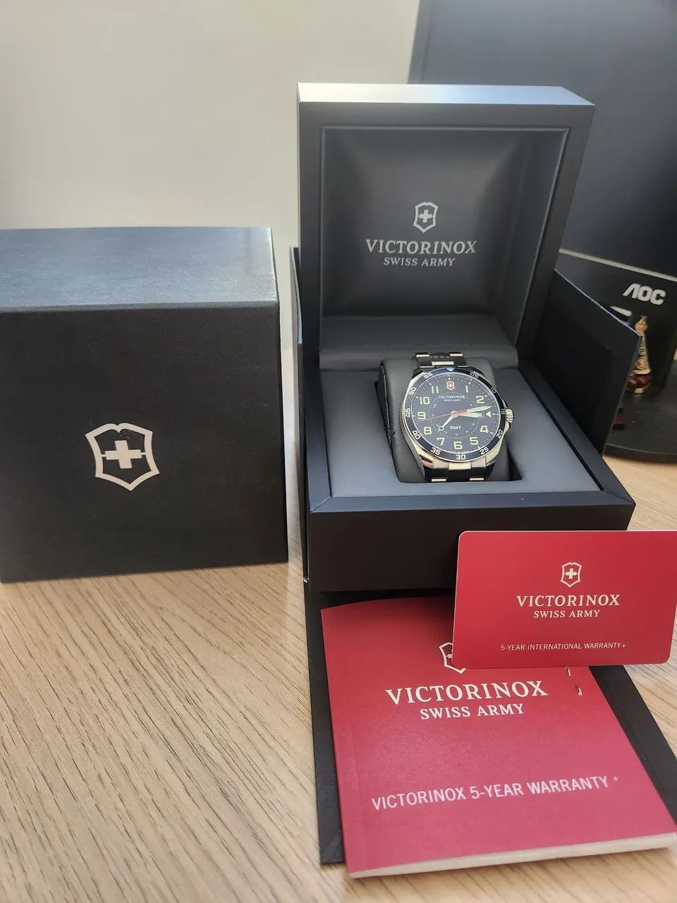 April FooIs 'D a y様　（専用） Relógio Victorinox FieldForce Quartzo GMT Azul 42mm 241896
