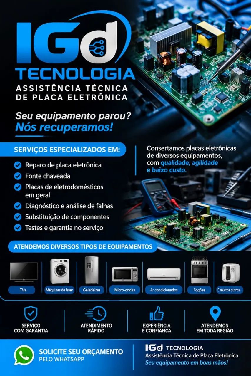 Assistência de equipamentos eletrônico
