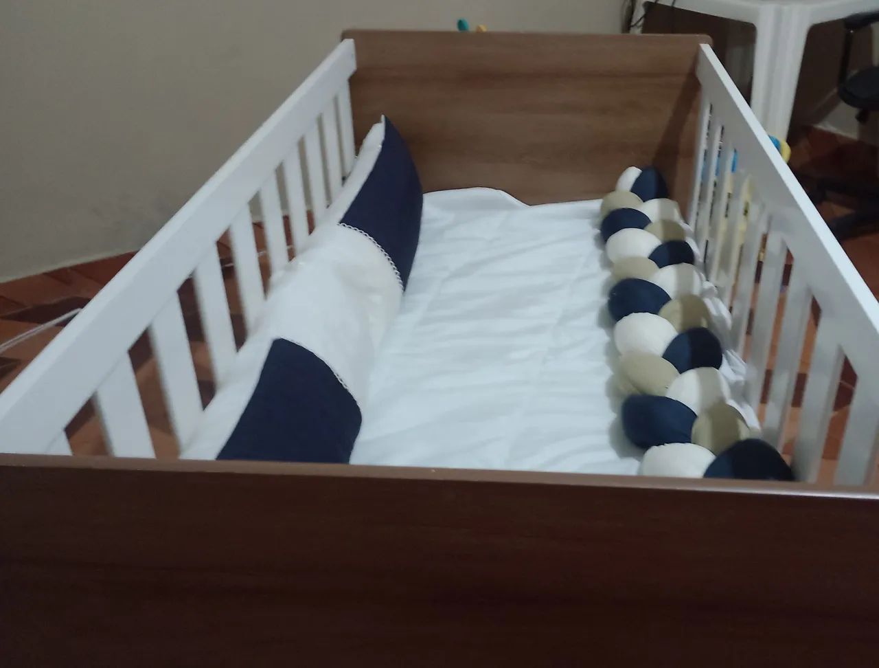 Berçoque vira cama em MDF com rodízios  - Foto 4