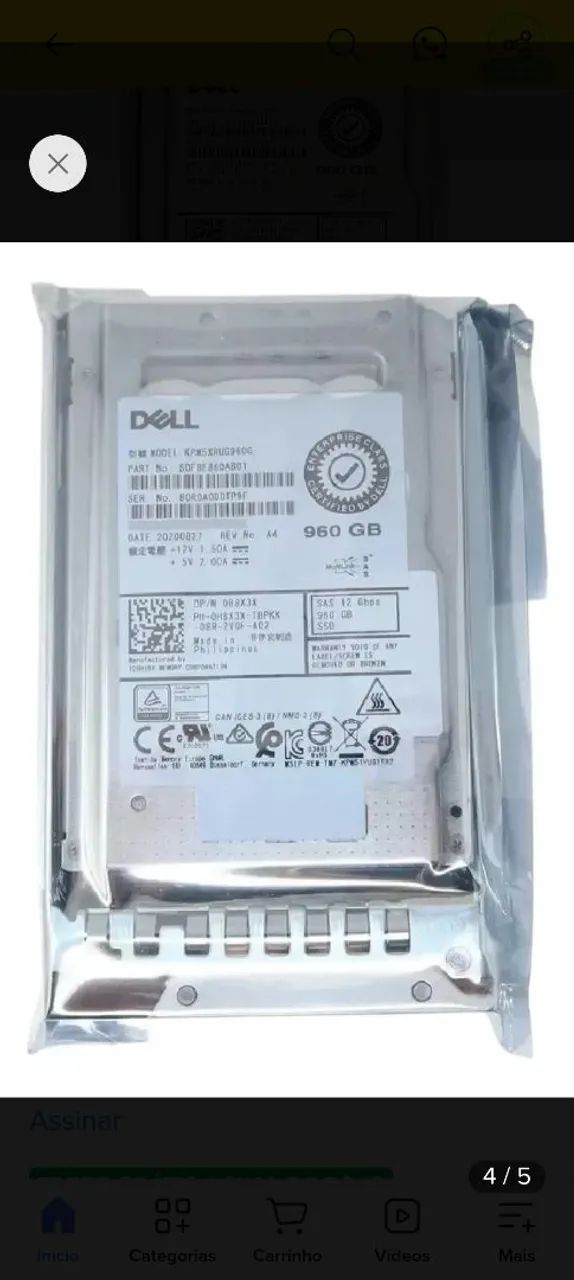 HD Dell para servidor de 900gb - Foto 2