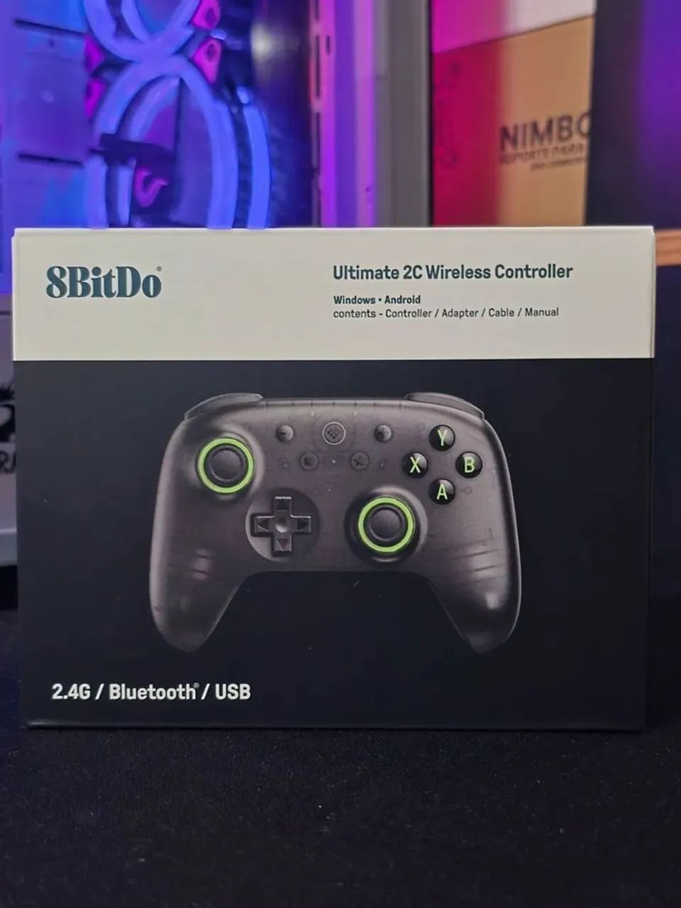 Controle 8bitdo Ultimate 2C Sem Fio Windows/Bluetooth - Preto Transparente - Novo Lacrado  - Foto 2