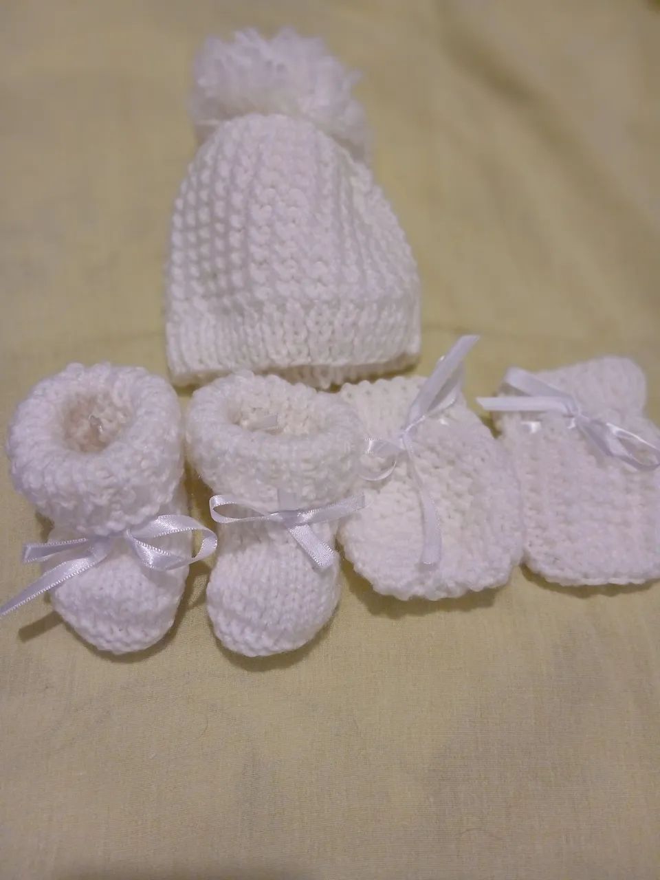 Kit sapatinho, toca e luvinha para bebê  - Foto 2