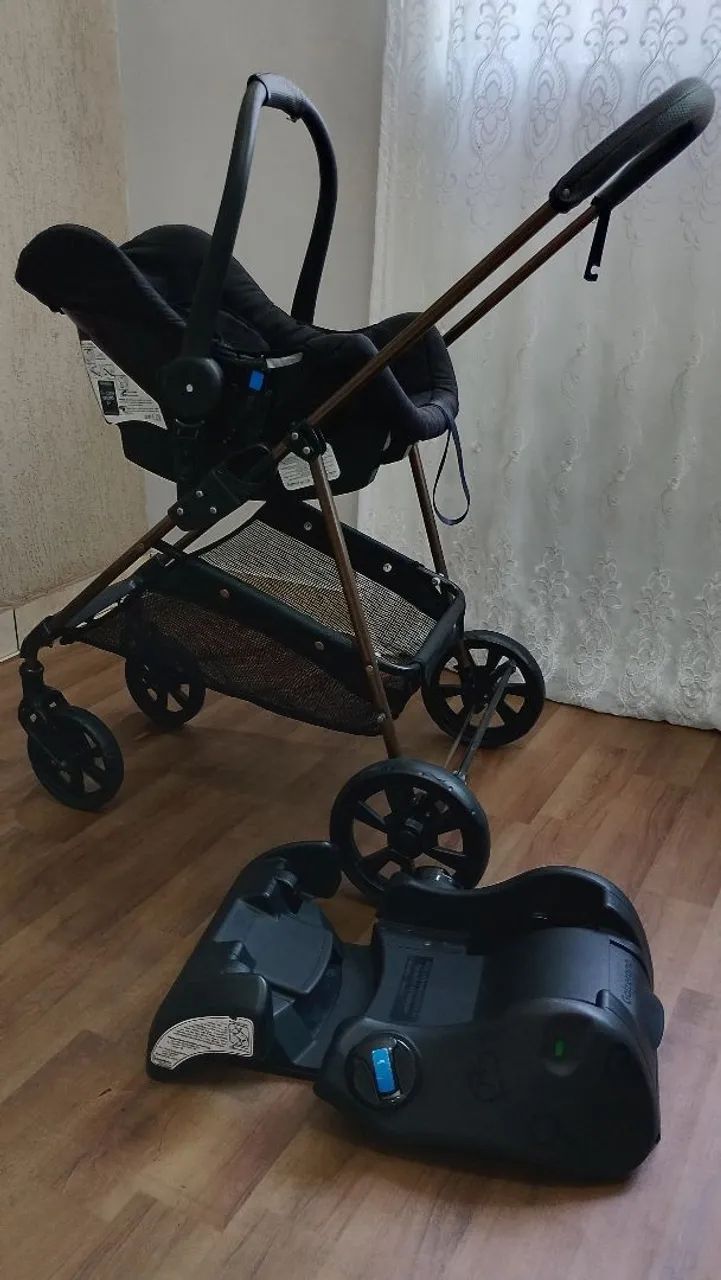 Carrinho Moisés com bebe conforto e base  - Foto 4