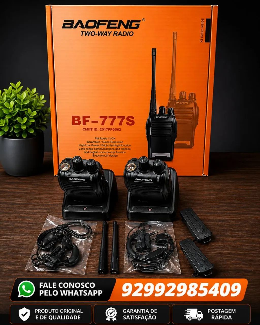 Rádio comunicador baofeng 