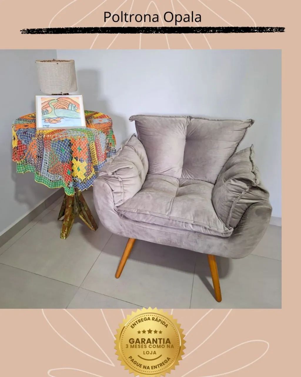 Poltrona Decorativa Opalla  - Foto 2