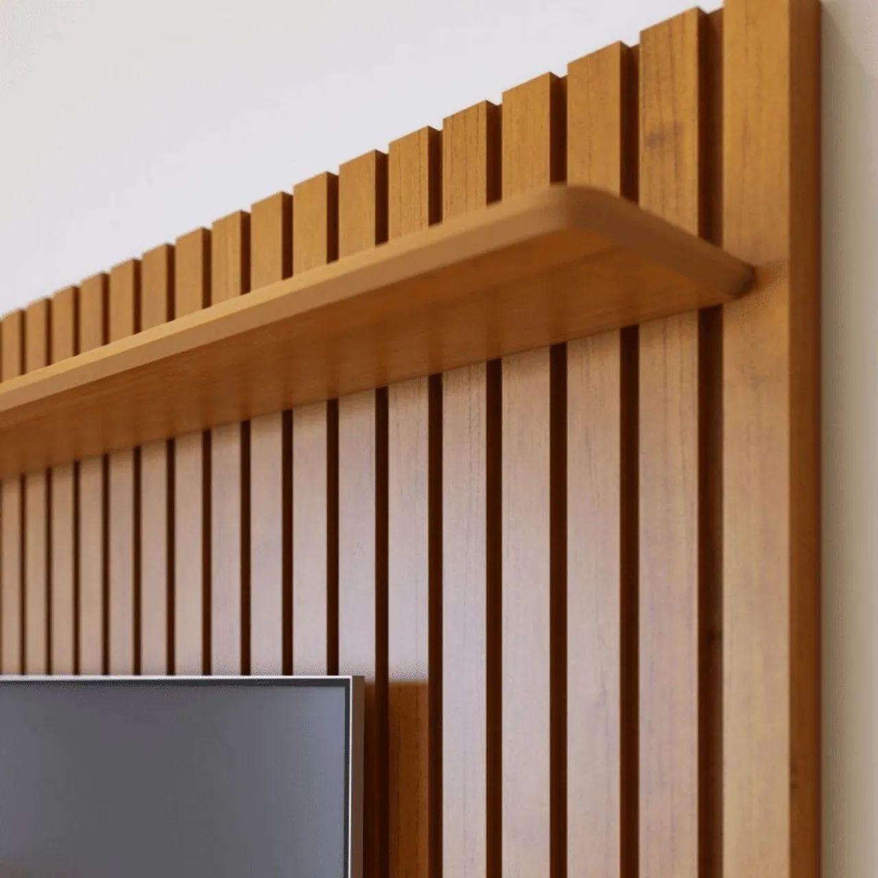 Painel Ripado para TV 55 Polegadas Imcal Prime 1.4 Nature/Off White - Foto 3