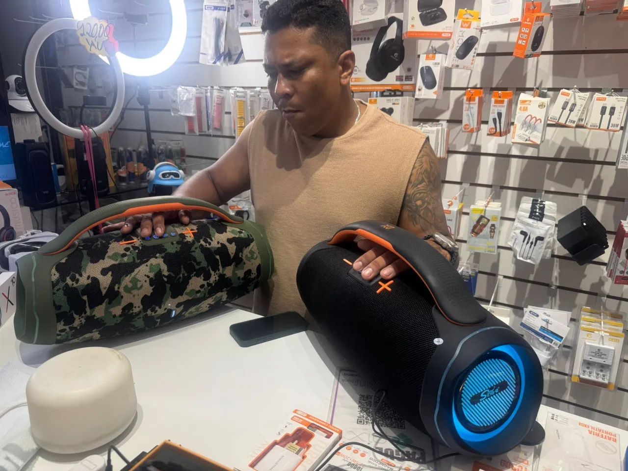 Som BLUETOOTH PORTÁTIL BOOMBOX onprime 