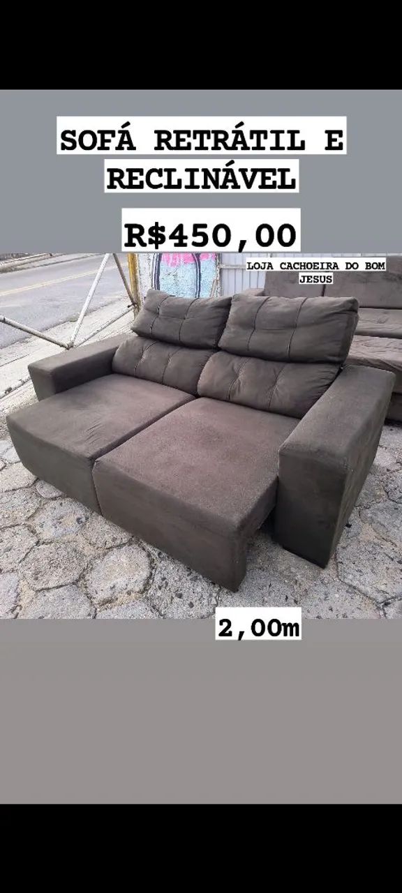 SOFÁ RETRÁTIL E RECLINÁVEL 