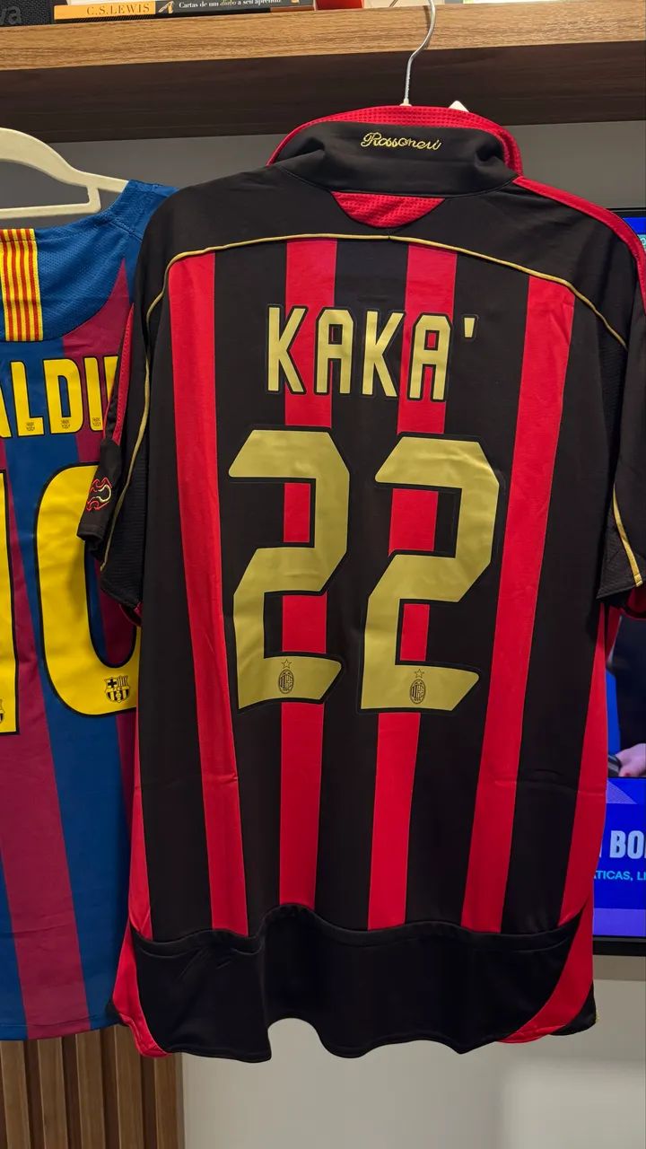 Camisa Milan retrô Kaká - Foto 4