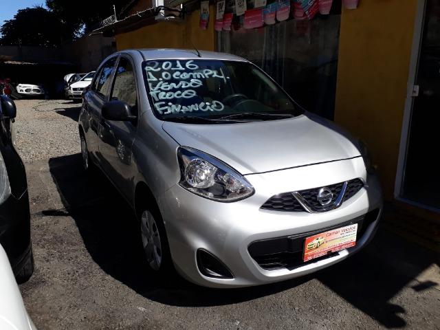 Nissan March s 1.0 ipva e transferencia gratis financiamos sem entrada 2016 - Foto 2