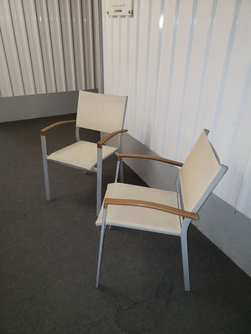 Par de poltrona em aluminio e tela - Foto 2