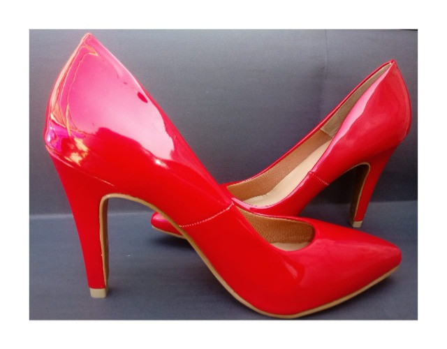 sapato feminino scarpin vermelho