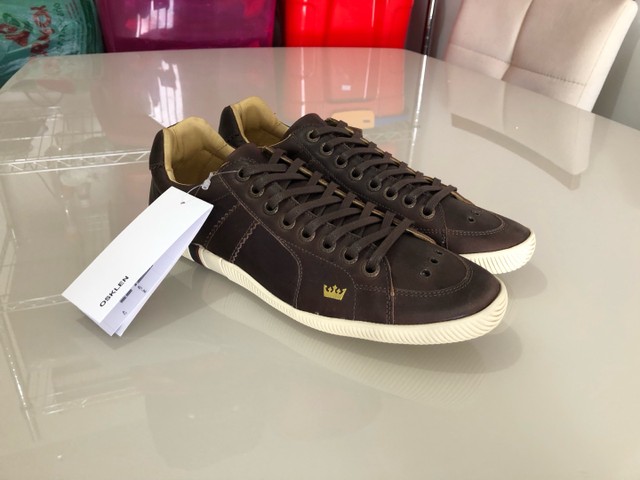 Sapatênis Osklen Riva Marron/Bege Tam. 42 - Roupas e calçados - Ceilândia  Norte (Ceilândia), Brasília 1010830729 | OLX