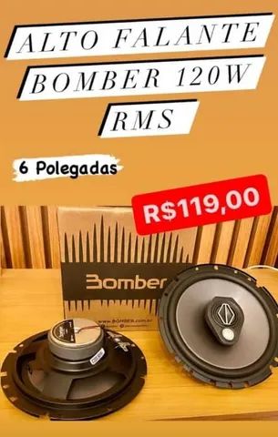 Alto Falante Bomber 6 Pol 120w Rms Bbr Top Fone Porta Triaxial Tweeter Carro Veicular - Foto 2
